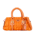 Mini Gaufre Tote, &pound;220, Handbags, Orange, Leather/Nylon, Front view